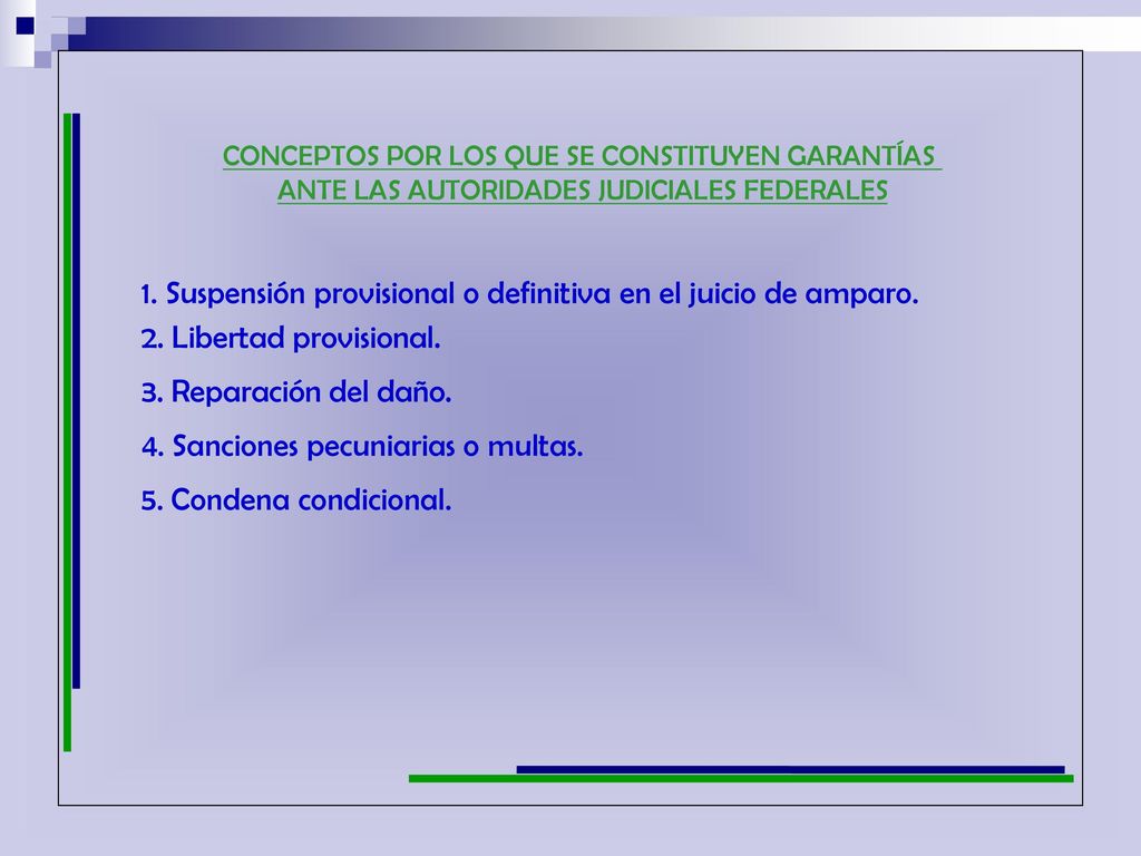 1. Suspensión provisional o definitiva en el juicio de amparo.