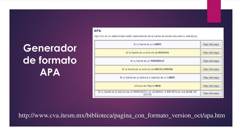 Formato Simple de Cita Formato APA Prof. Christian Yáñez. - ppt descargar