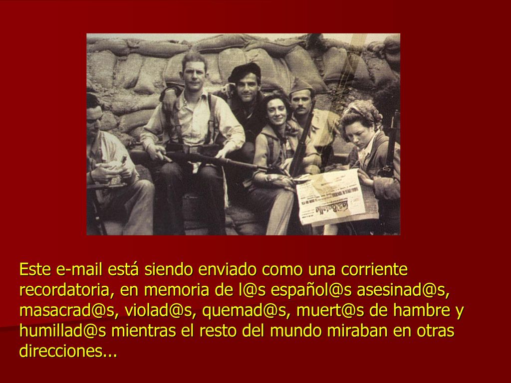 Este  está siendo enviado como una corriente recordatoria, en memoria de    de hambre y mientras el resto del mundo miraban en otras direcciones...