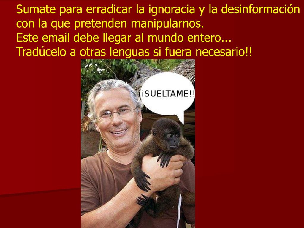 Sumate para erradicar la ignoracia y la desinformación con la que pretenden manipularnos.