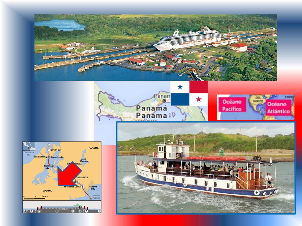 Panama Canal de Que une el Océano Atlántico y el Océano Pacifico