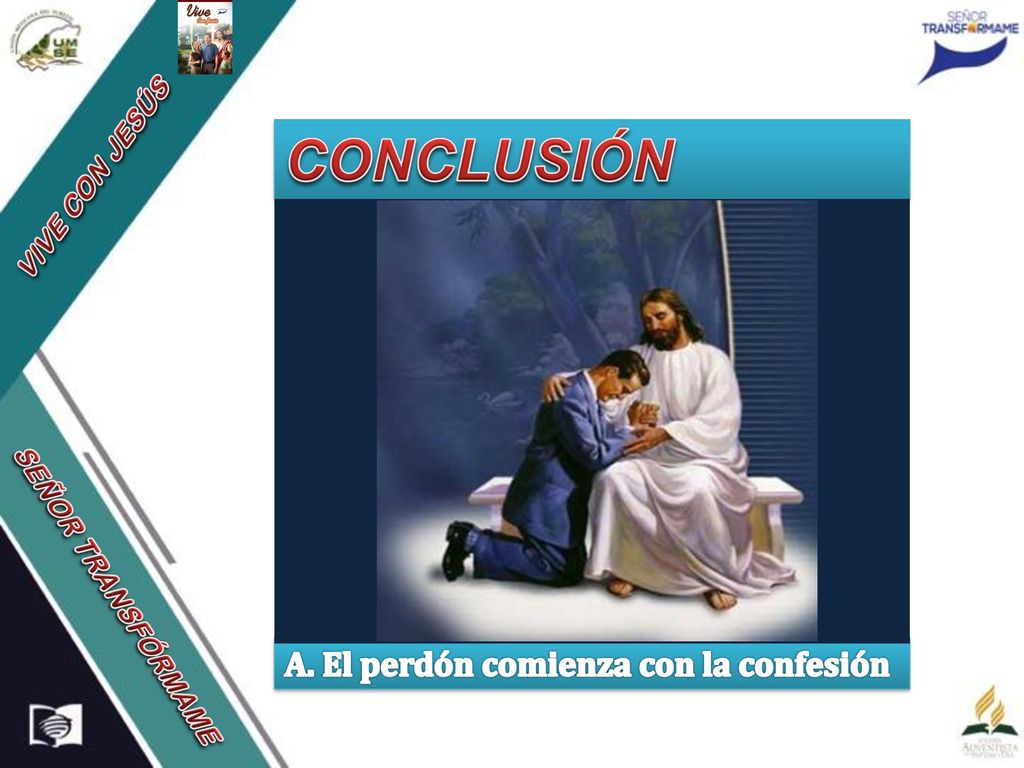 CONCLUSIÓN A. El perdón comienza con la confesión VIVE CON JESÚS