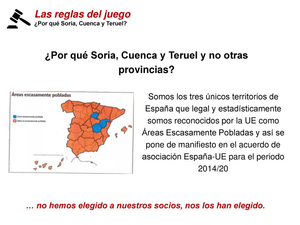 ¿Por qué Soria, Cuenca y Teruel y no otras provincias