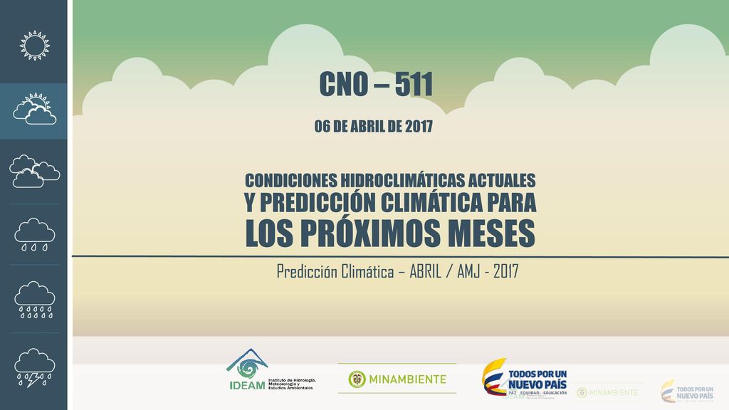 LOS PRÓXIMOS MESES CNO – 511 Y PREDICCIÓN CLIMÁTICA PARA