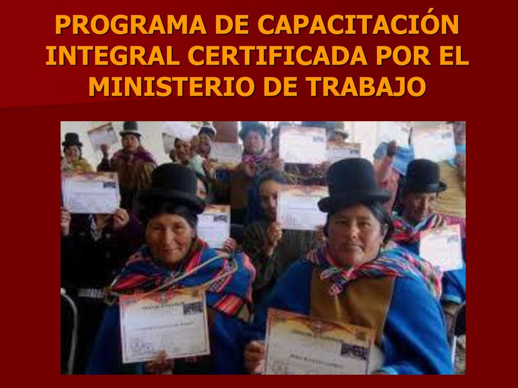 PROGRAMA DE CAPACITACIÓN INTEGRAL CERTIFICADA POR EL MINISTERIO DE TRABAJO