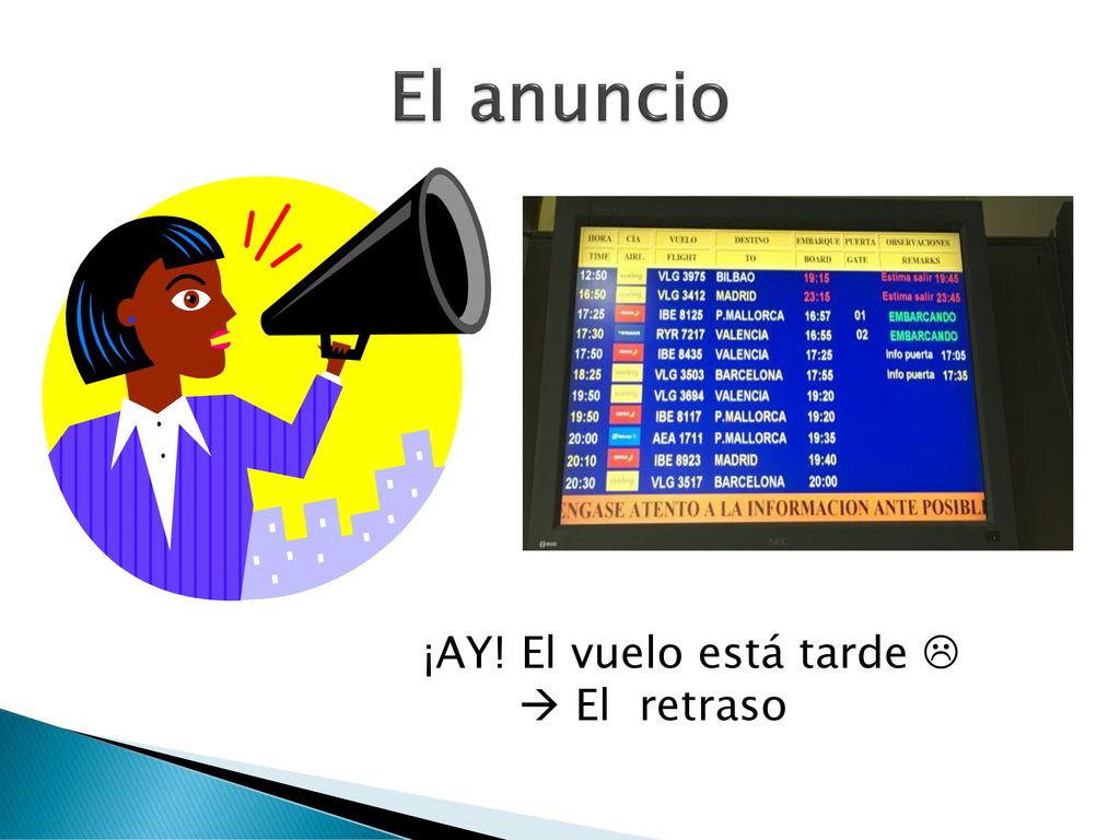 El anuncio ¡AY! El vuelo está tarde   El retraso