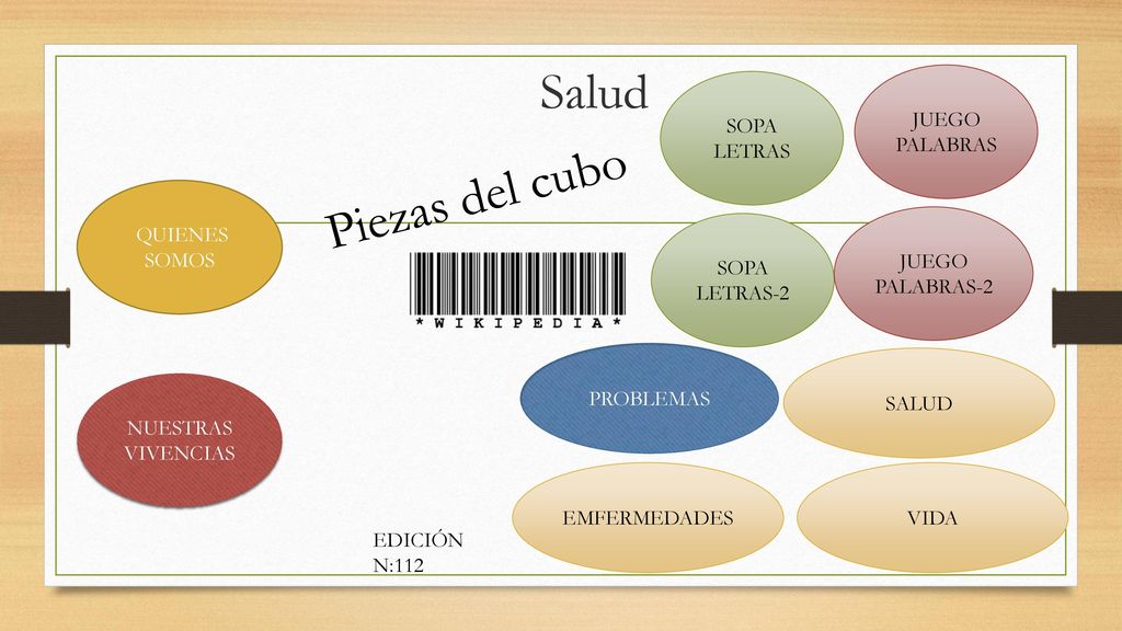 Salud Piezas del cubo JUEGO PALABRAS SOPA LETRAS QUIENES SOMOS