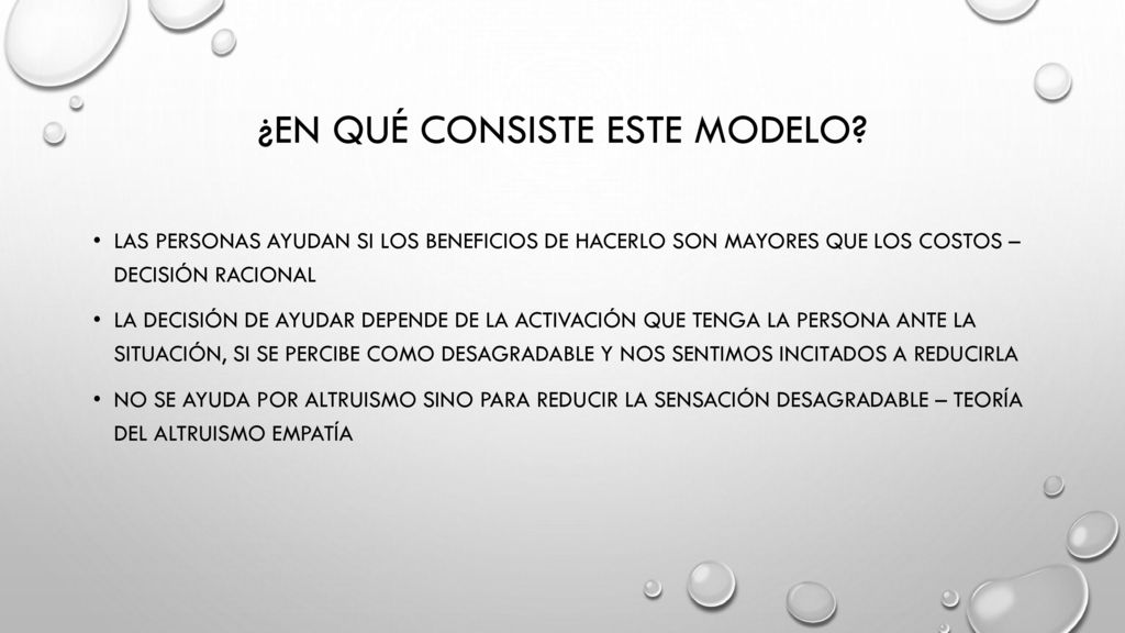 Comportamiento pro-social: Modelo de los costos de la ayuda – Piliavin -  ppt descargar