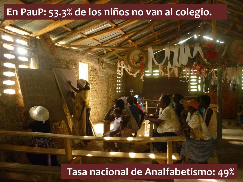 En PauP: 53.3% de los niños no van al colegio.