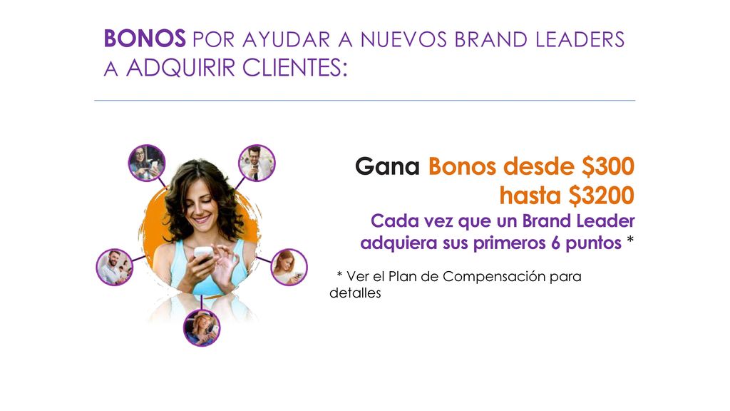 BONOS POR AYUDAR A NUEVOS BRAND LEADERS A ADQUIRIR CLIENTES: