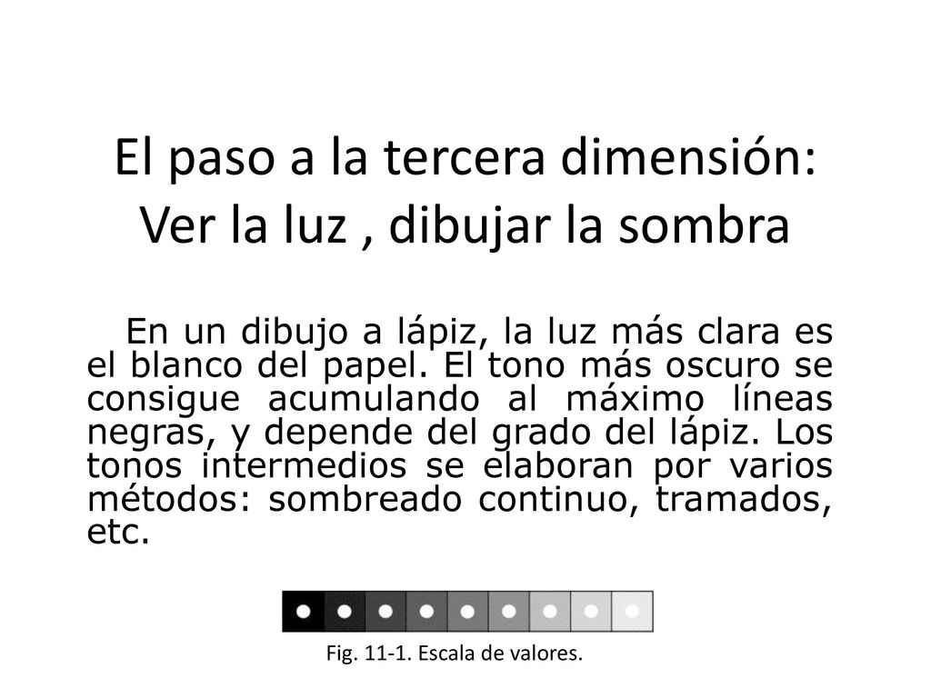 El paso a la tercera dimensión: Ver la luz , dibujar la sombra