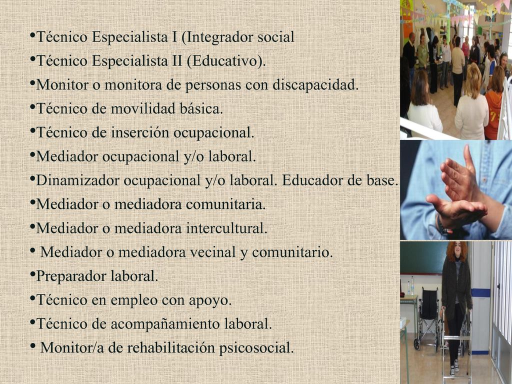 Técnico Especialista I (Integrador social