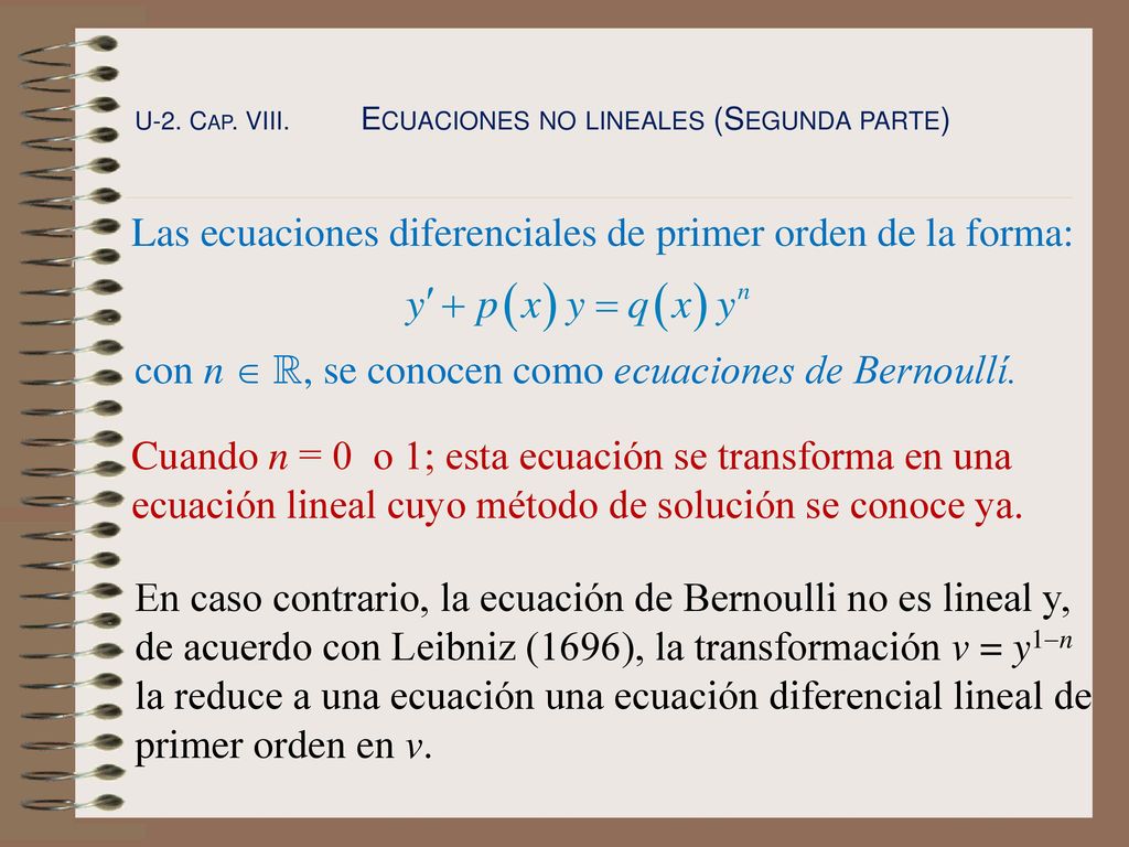 Las ecuaciones diferenciales de primer orden de la forma: