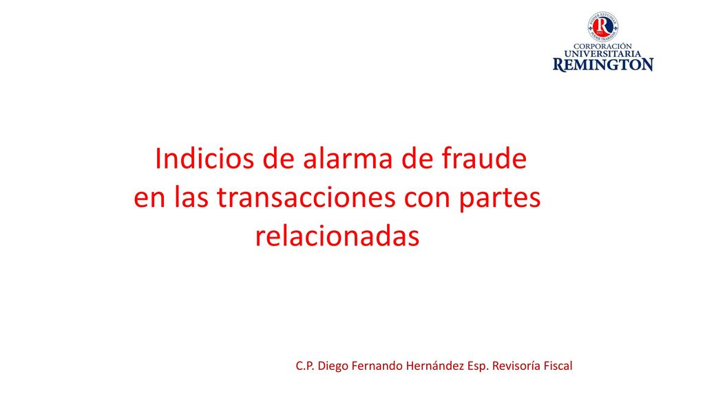 Indicios de alarma de fraude en las transacciones con partes relacionadas