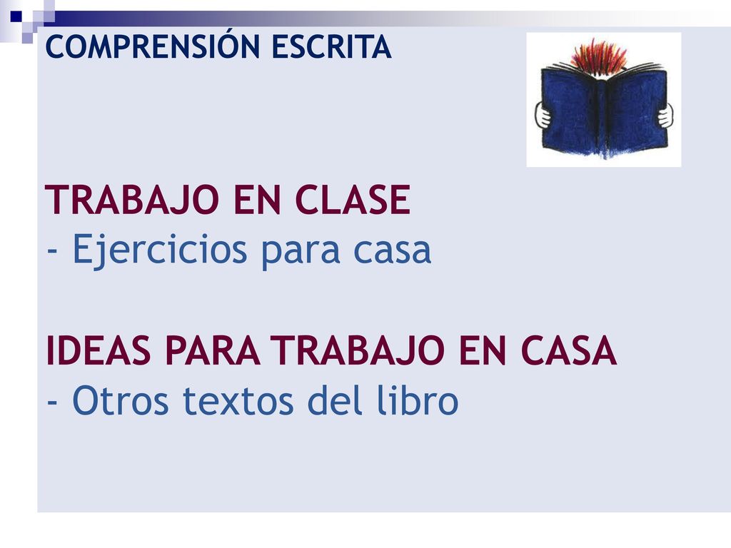 IDEAS PARA TRABAJO EN CASA - Otros textos del libro