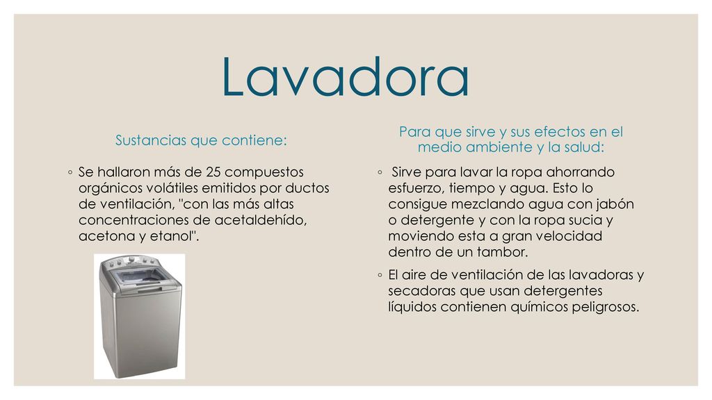 Lavadora Para que sirve y sus efectos en el medio ambiente y la salud: