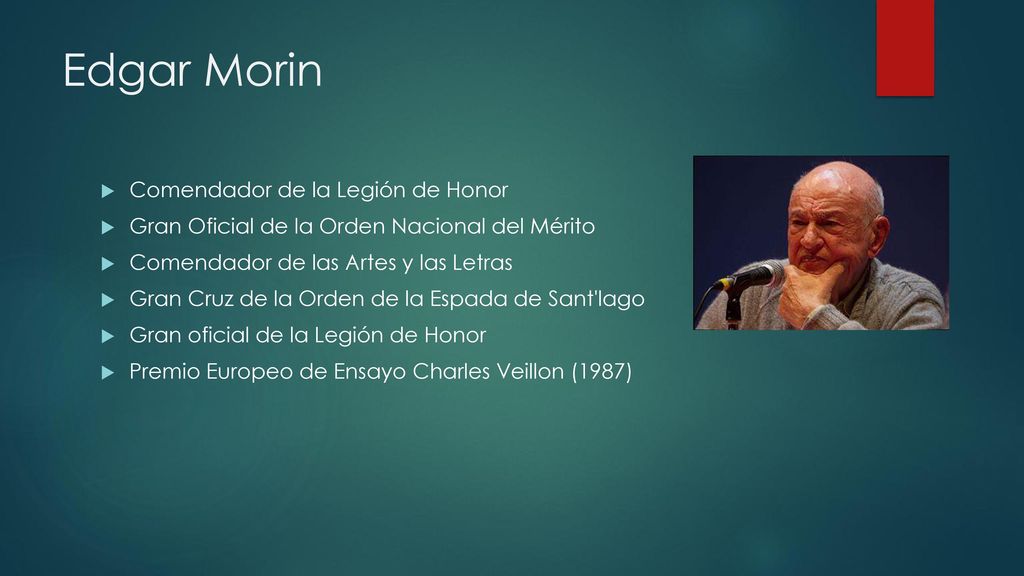Edgar Morin Comendador de la Legión de Honor