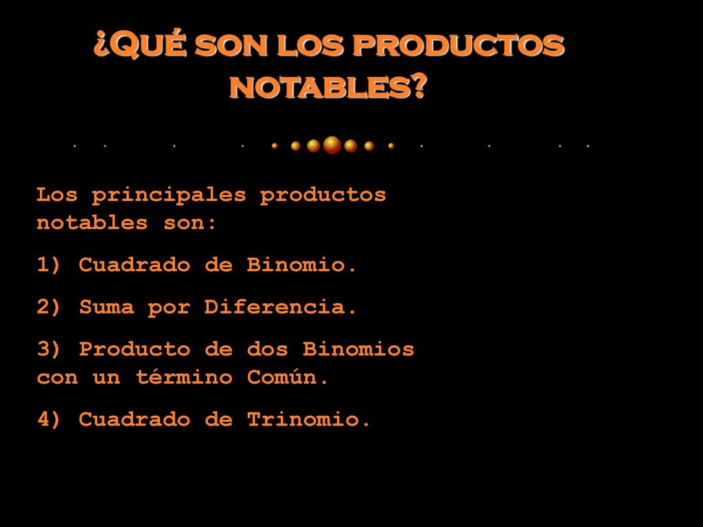 ¿Qué son los productos notables