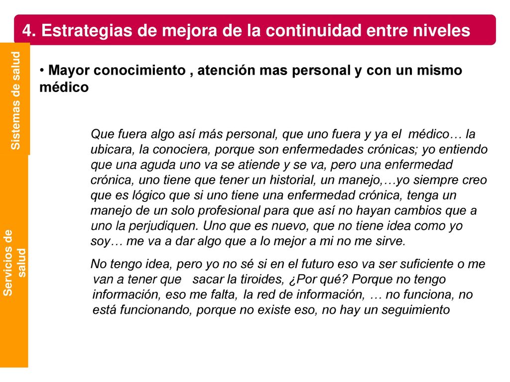 4. Estrategias de mejora de la continuidad entre niveles
