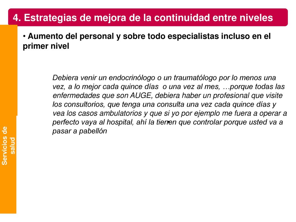 4. Estrategias de mejora de la continuidad entre niveles