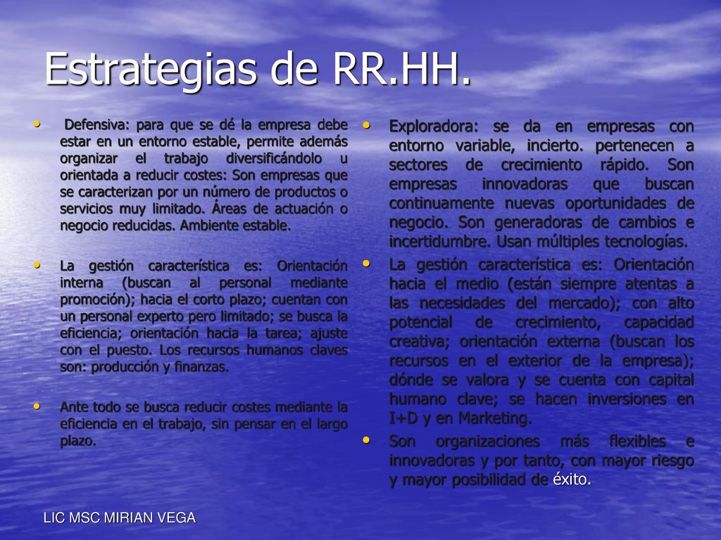Estrategias de RR.HH.