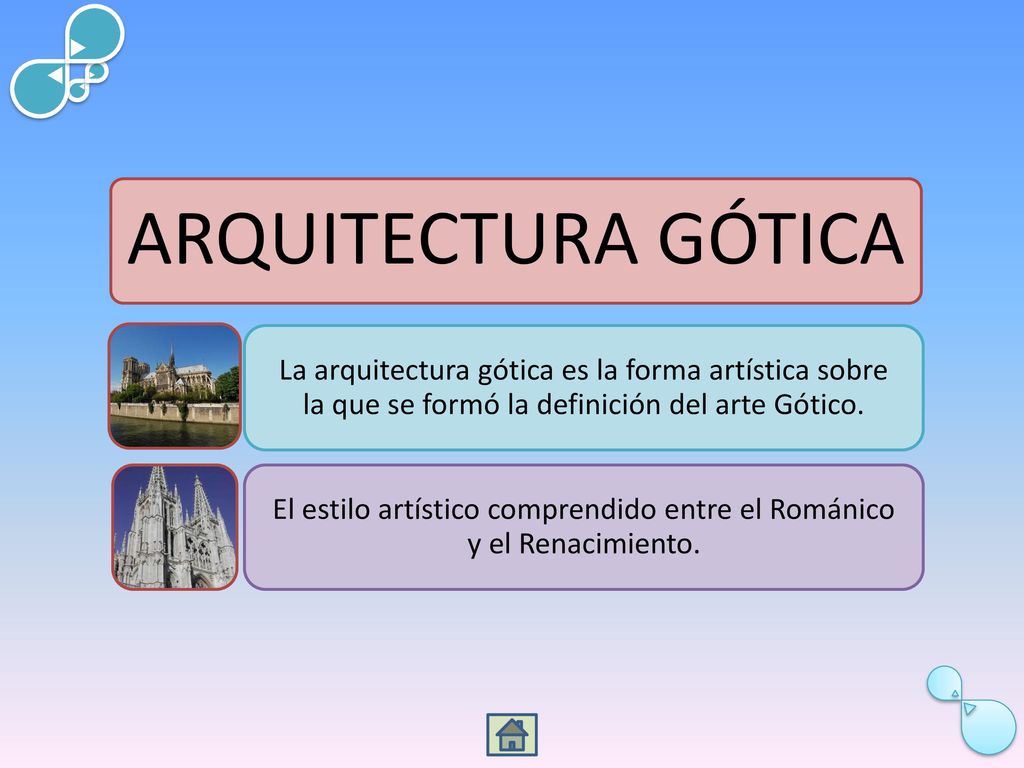El estilo artístico comprendido entre el Románico y el Renacimiento.