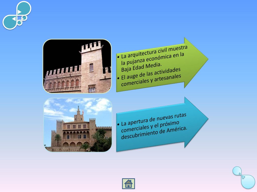 La arquitectura civil muestra la pujanza económica en la Baja Edad Media.