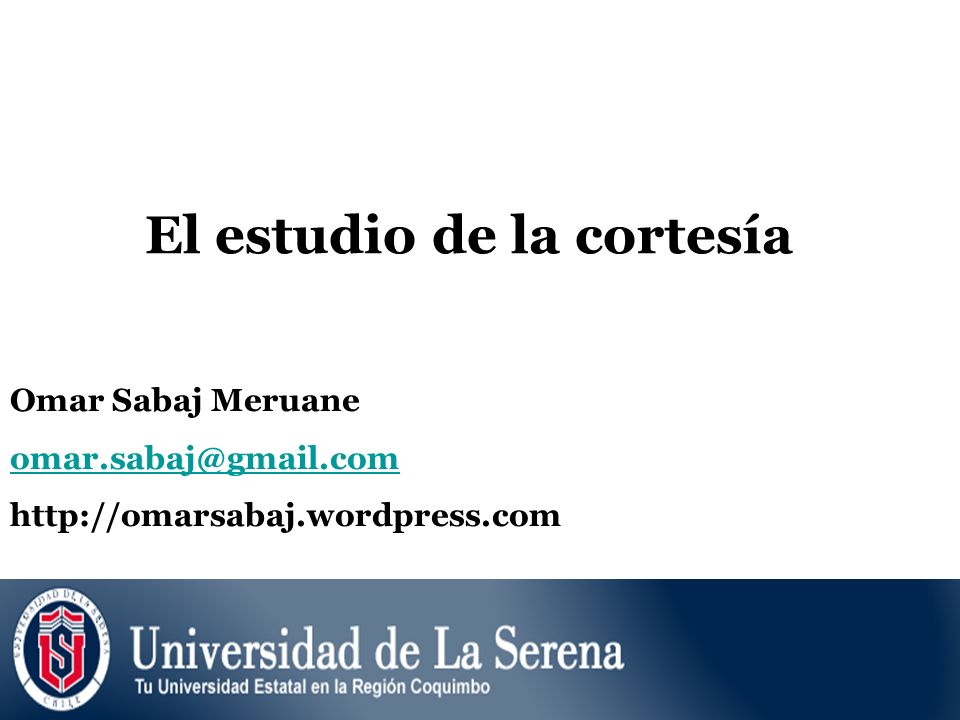 El estudio de la cortesía