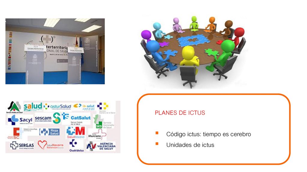 PLANES DE ICTUS Código ictus: tiempo es cerebro Unidades de ictus