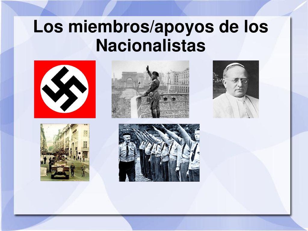 Los miembros/apoyos de los Nacionalistas