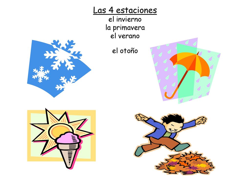 Las 4 estaciones el invierno la primavera el verano el otoño