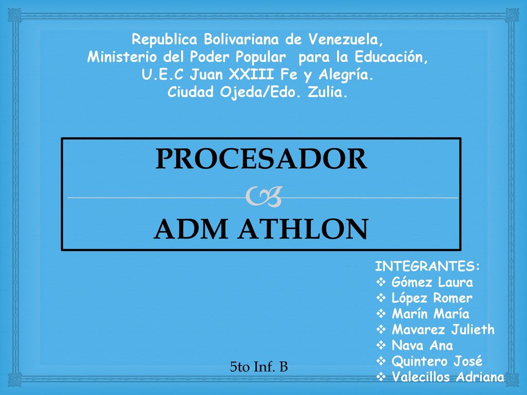 Republica Bolivariana de Venezuela, Ministerio del Poder Popular para la Educación, U.E.C Juan XXIII Fe y Alegría. Ciudad Ojeda/Edo. Zulia.