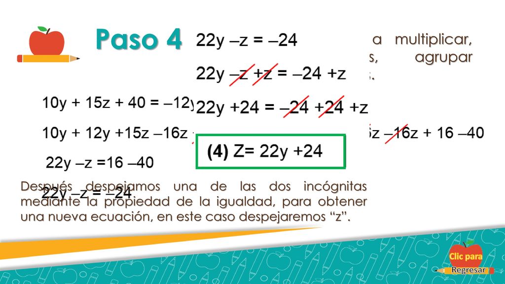 Paso 4 Ahora solo pasamos a multiplicar, realizar operaciones, agrupar términos y los reducimos.