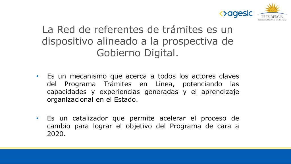 La Red de referentes de trámites es un dispositivo alineado a la prospectiva de Gobierno Digital.