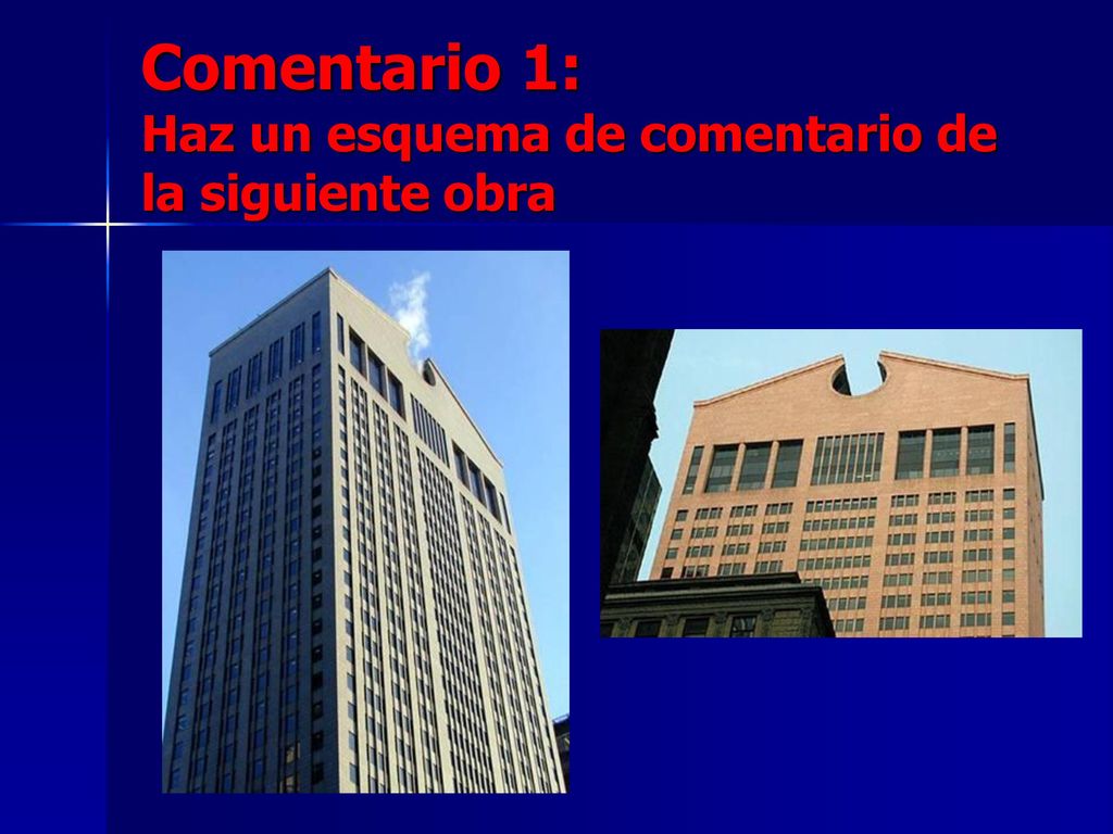 Comentario 1: Haz un esquema de comentario de la siguiente obra