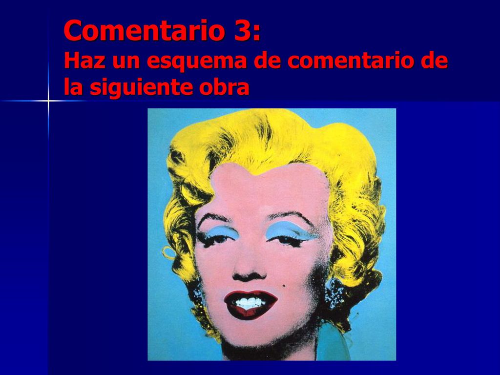 Comentario 3: Haz un esquema de comentario de la siguiente obra