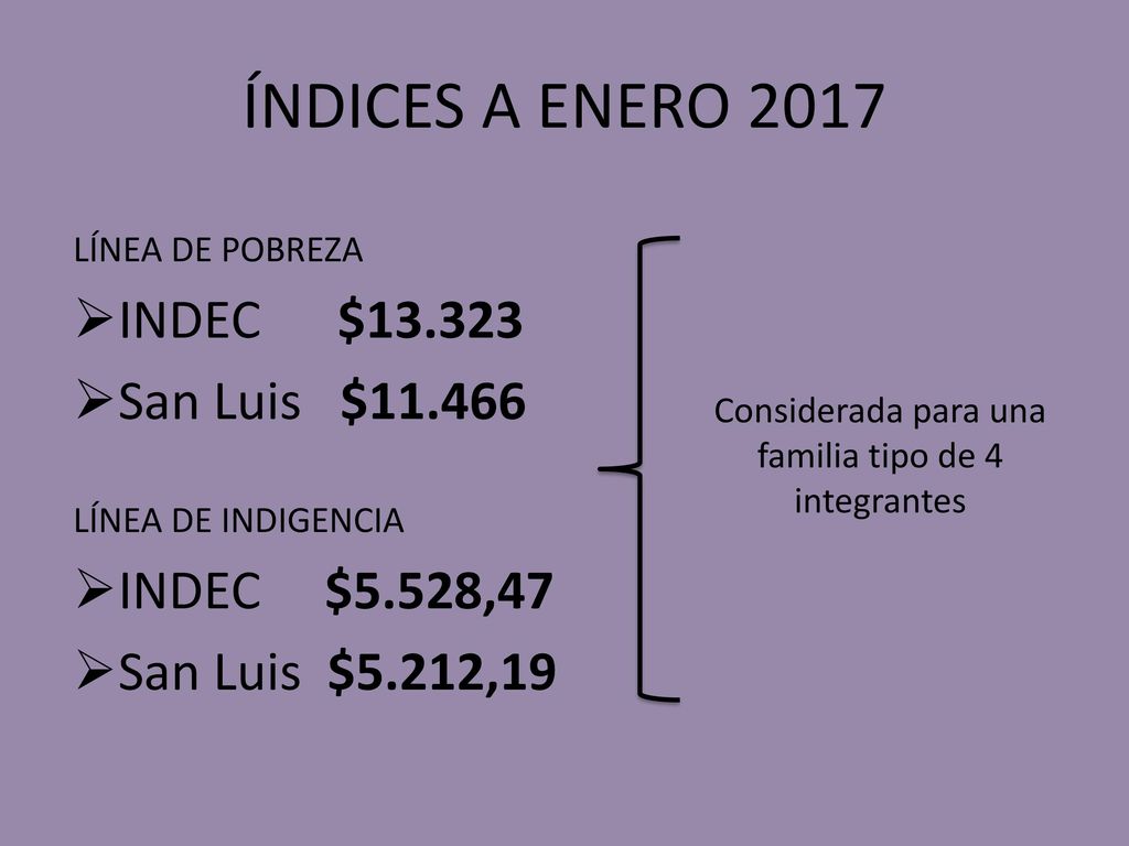 Considerada para una familia tipo de 4 integrantes