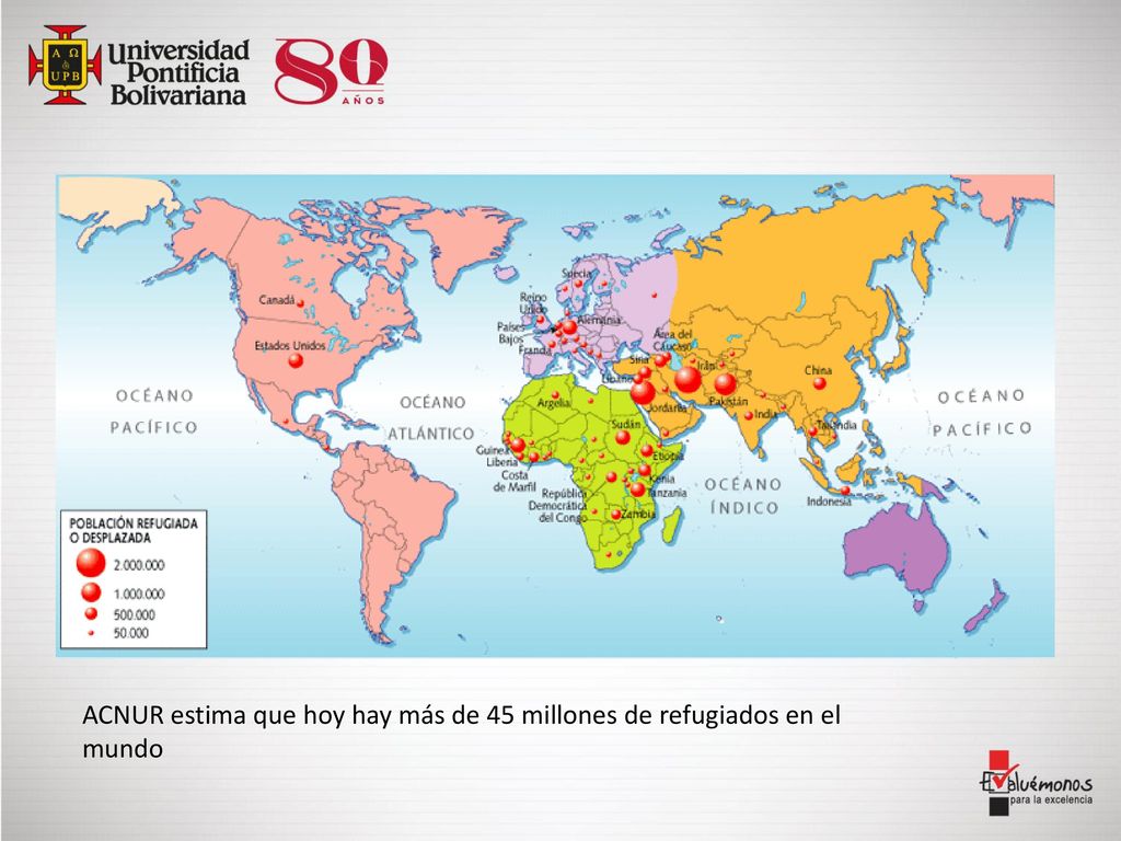 ACNUR estima que hoy hay más de 45 millones de refugiados en el mundo