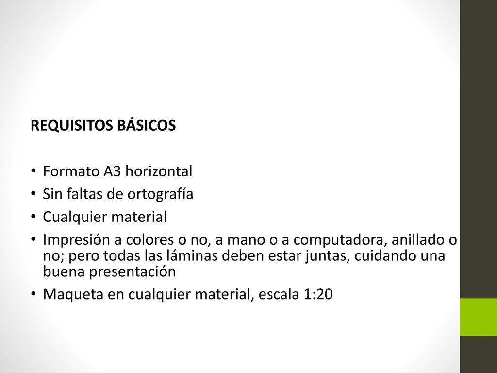 REQUISITOS BÁSICOS Formato A3 horizontal. Sin faltas de ortografía. Cualquier material.