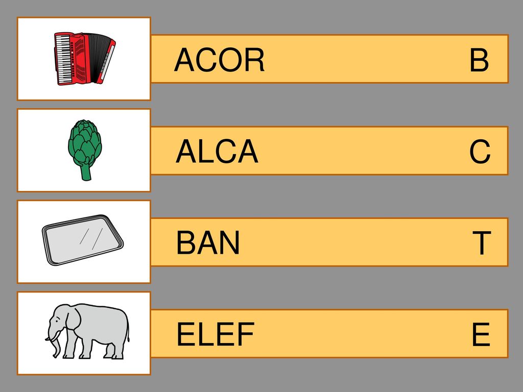 ACOR B ALCA C BAN T ELEF E