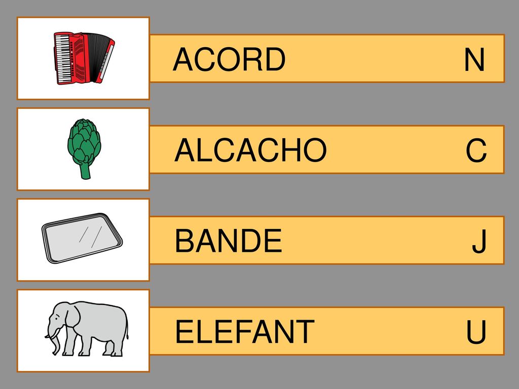 ACORD N ALCACHO C BANDE J ELEFANT U