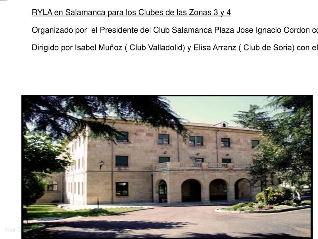 RYLA en Salamanca para los Clubes de las Zonas 3 y 4