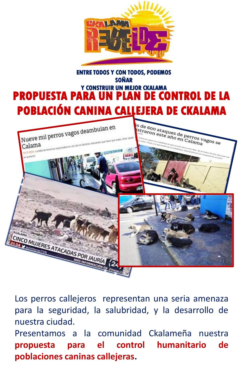 ENTRE TODOS Y CON TODOS, PODEMOS SOÑAR Y CONSTRUIR UN MEJOR CKALAMA