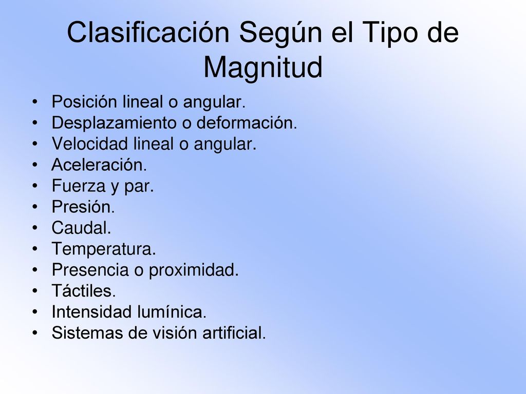 Clasificación Según el Tipo de Magnitud