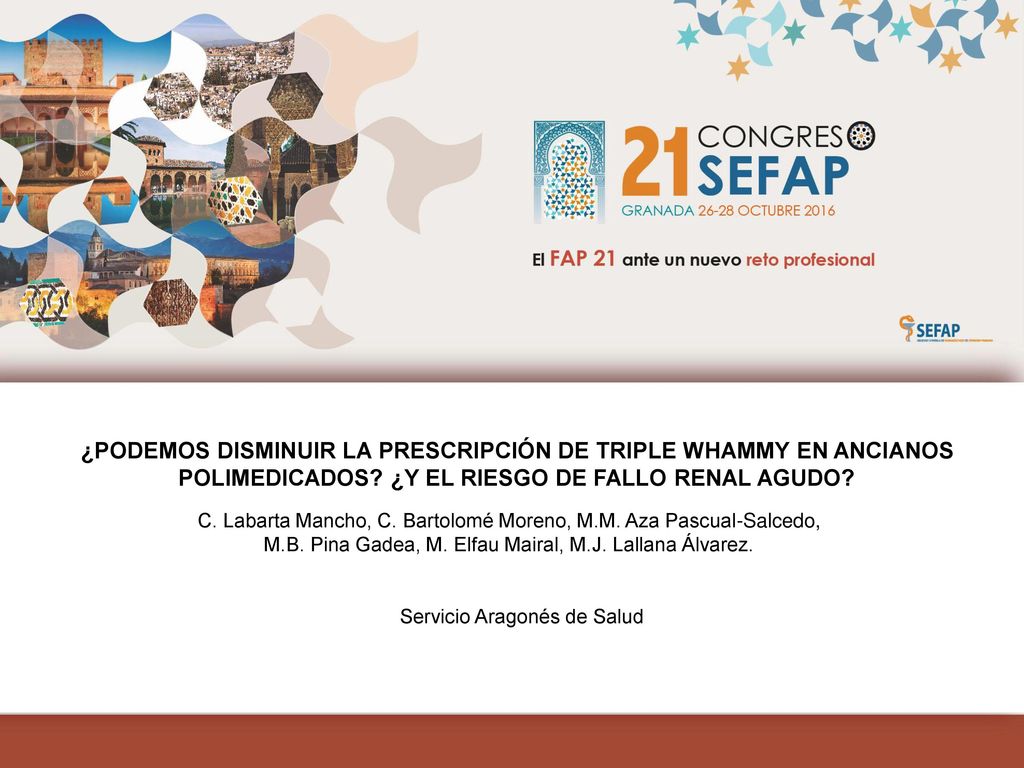 ¿PODEMOS DISMINUIR LA PRESCRIPCIÓN DE TRIPLE WHAMMY EN ANCIANOS POLIMEDICADOS ¿Y EL RIESGO DE FALLO RENAL AGUDO