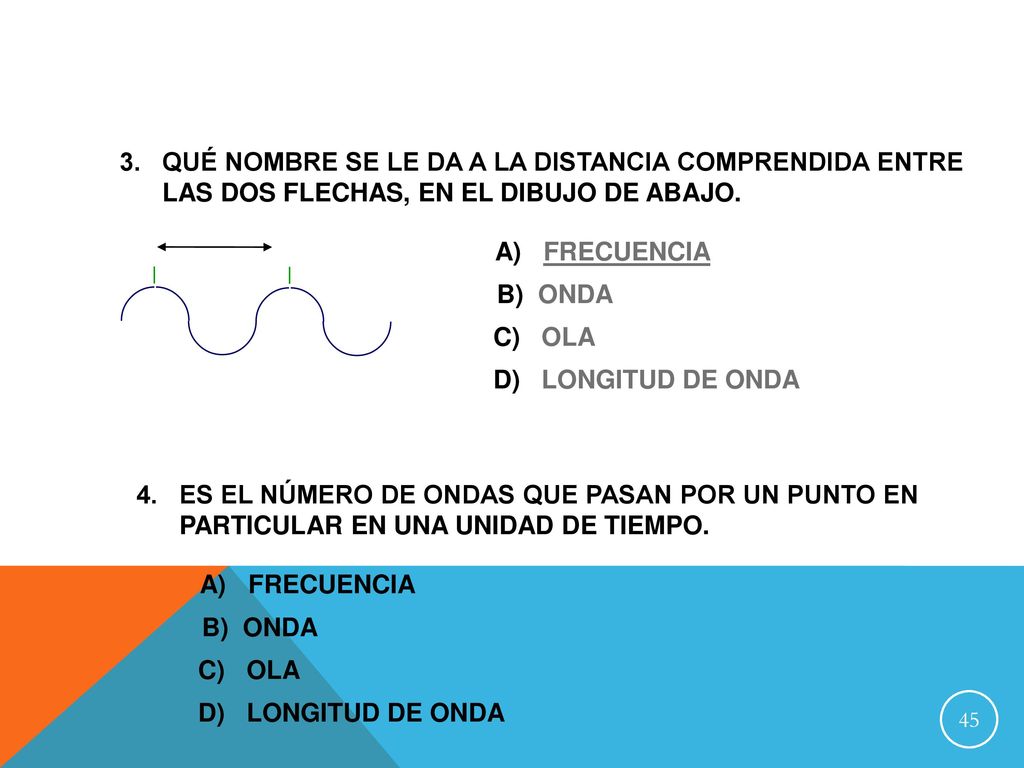 3. QUÉ NOMBRE SE LE DA A LA DISTANCIA COMPRENDIDA ENTRE