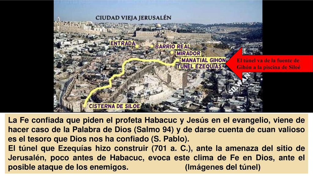 El túnel va de la fuente de Gihón a la piscina de Siloé