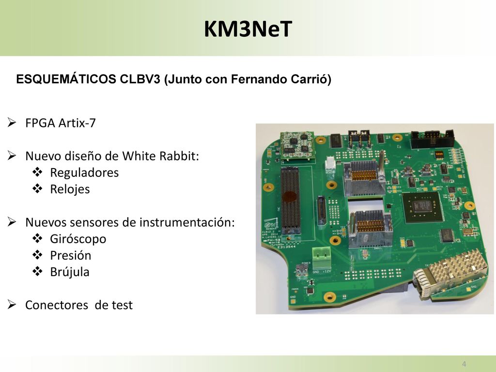 KM3NeT FPGA Artix-7 Nuevo diseño de White Rabbit: Reguladores Relojes