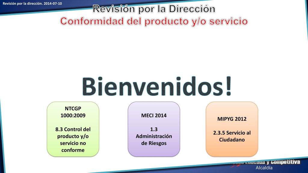 Revisión por la Dirección Conformidad del producto y/o servicio