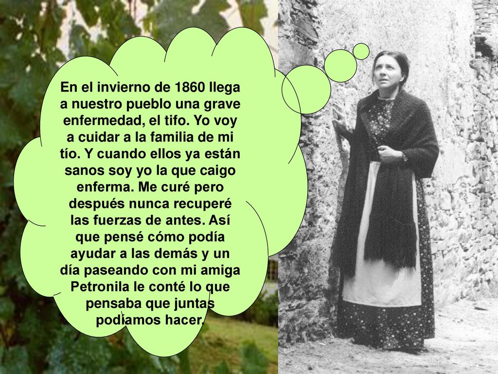 En el invierno de 1860 llega a nuestro pueblo una grave enfermedad, el tifo.